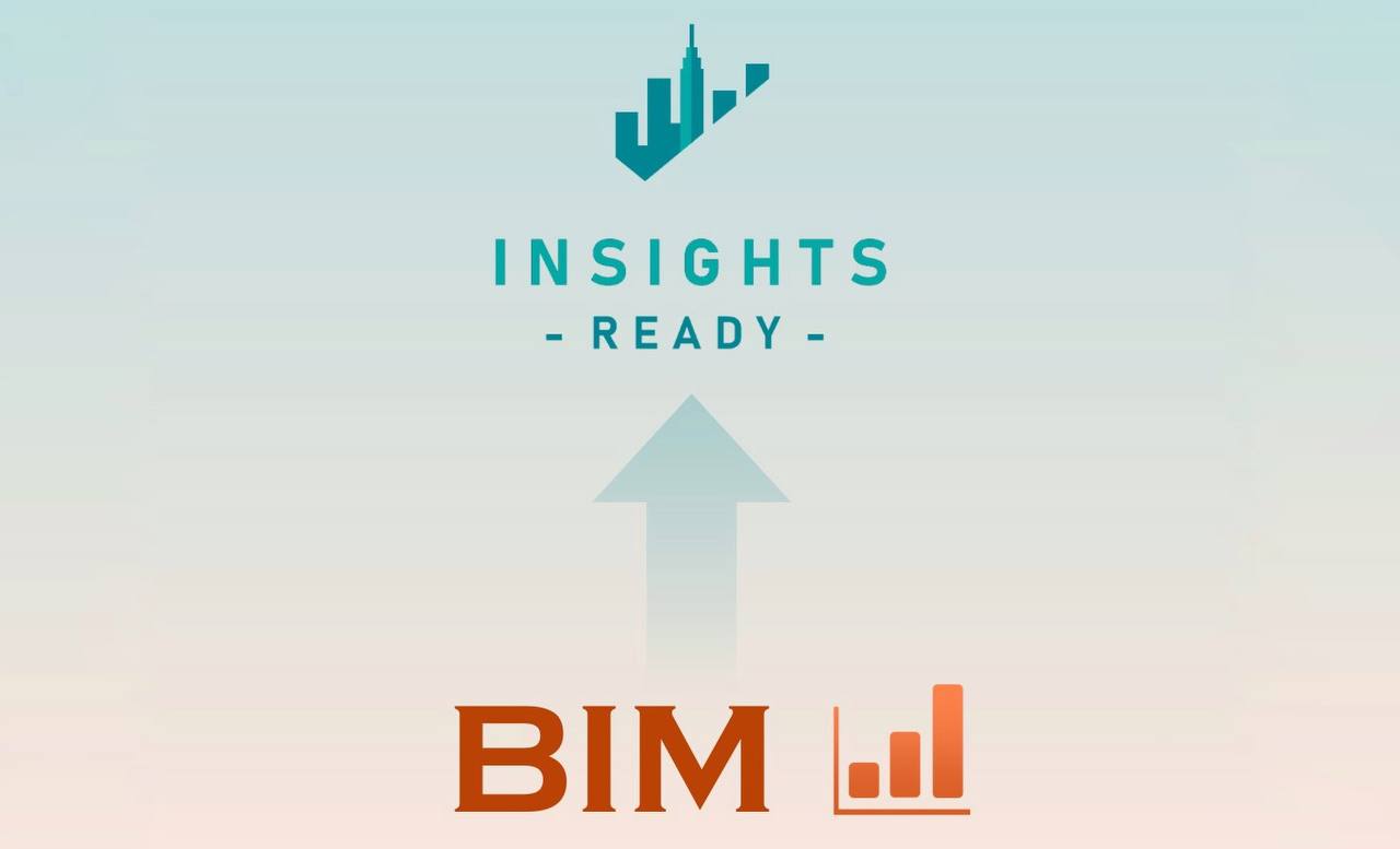 The new logo of Insights Ready, featuring a stylized cityscape silhouette inside a white circle, representing the company's evolution and commitment to data-driven insights. The background is teal, symbolizing clarity and growth.