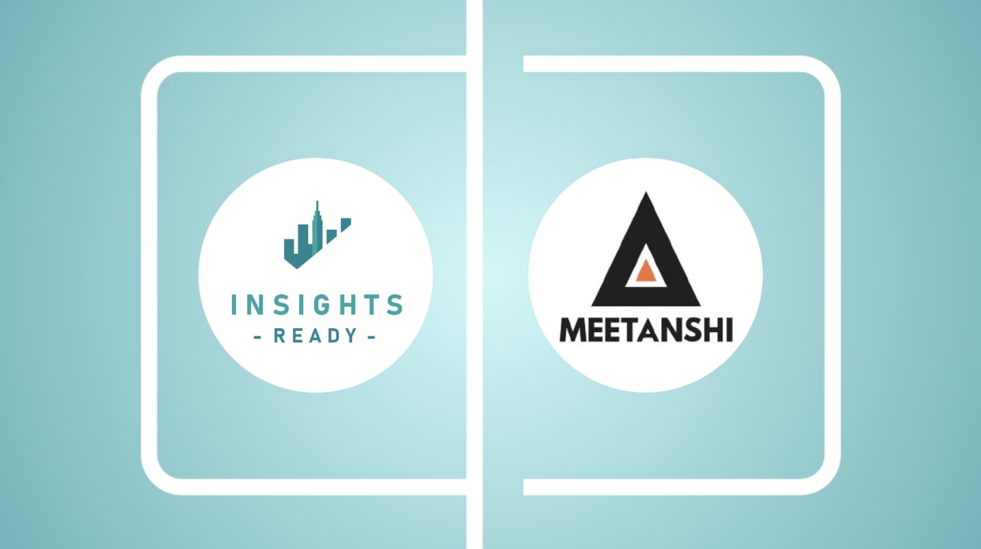 Official companies logo "Insights Ready" and "Meetanshi"