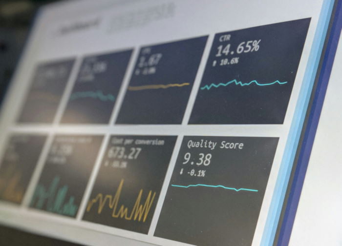 Abstract Dashboard with KPIs