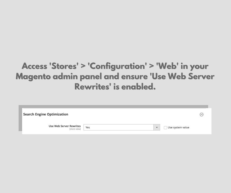 Magento SEO Web Server Rewrites Setting