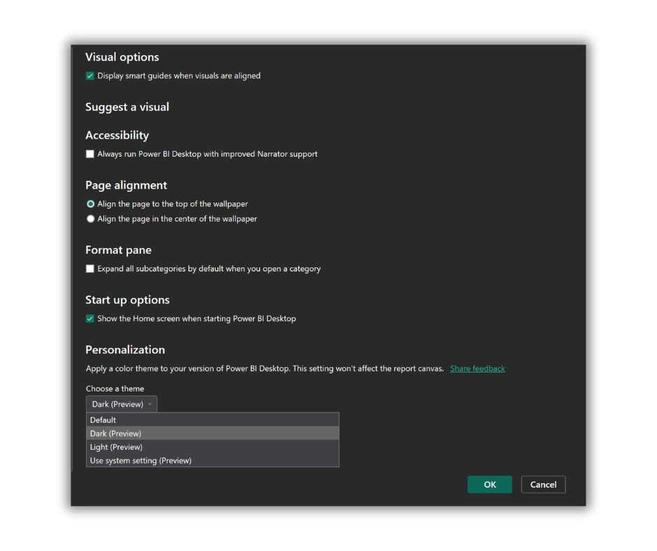 Dark mode update