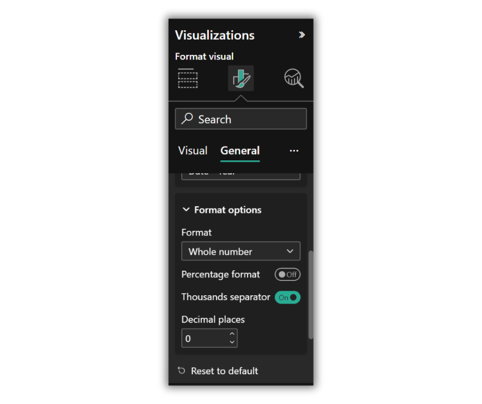 Visual calculation update
