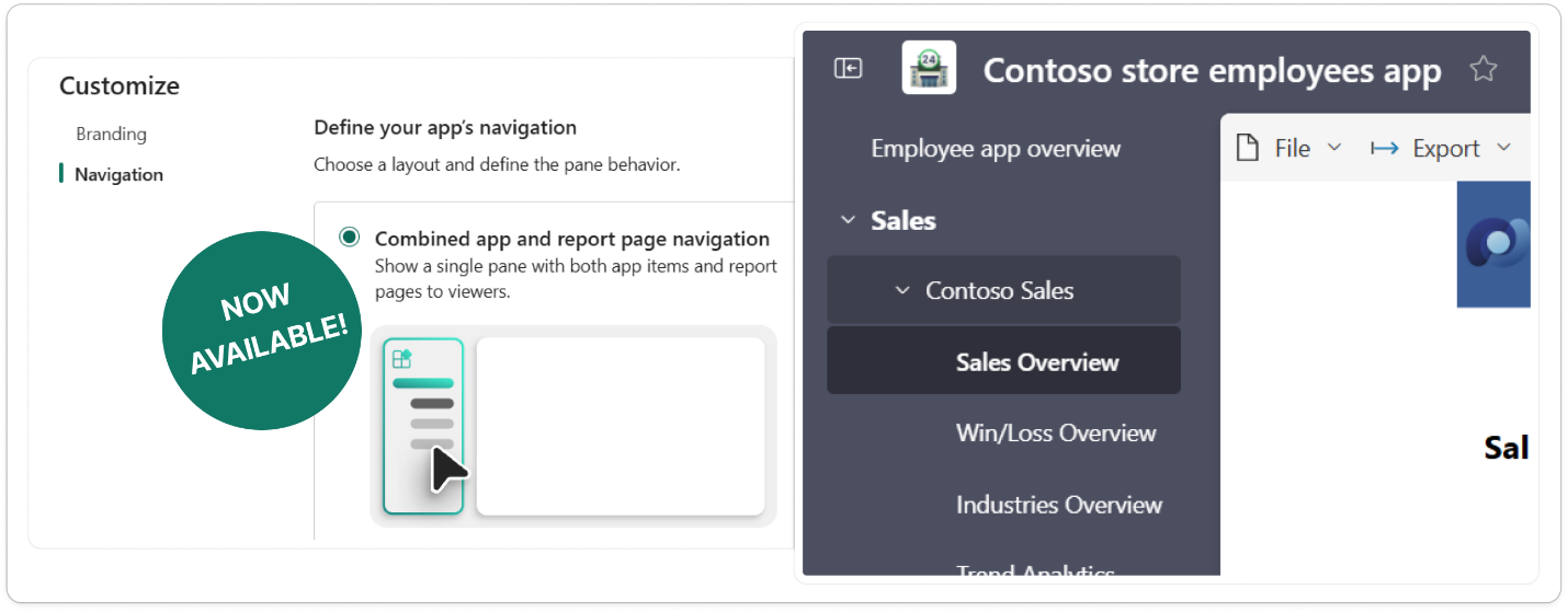 Easier Deployment and Navigation in Organizational Apps. Picture from powerbi.microsoft.com